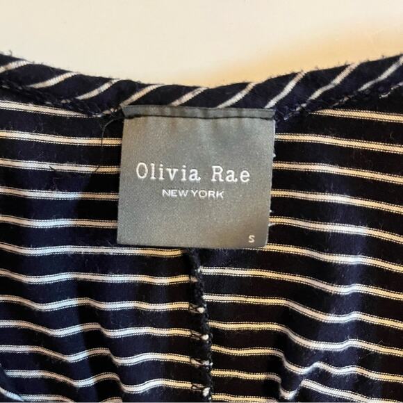 Olivia Rae Navy White Striped Tank Dress S Nautical Resort Coastal Preppy - Picture 2 of 9